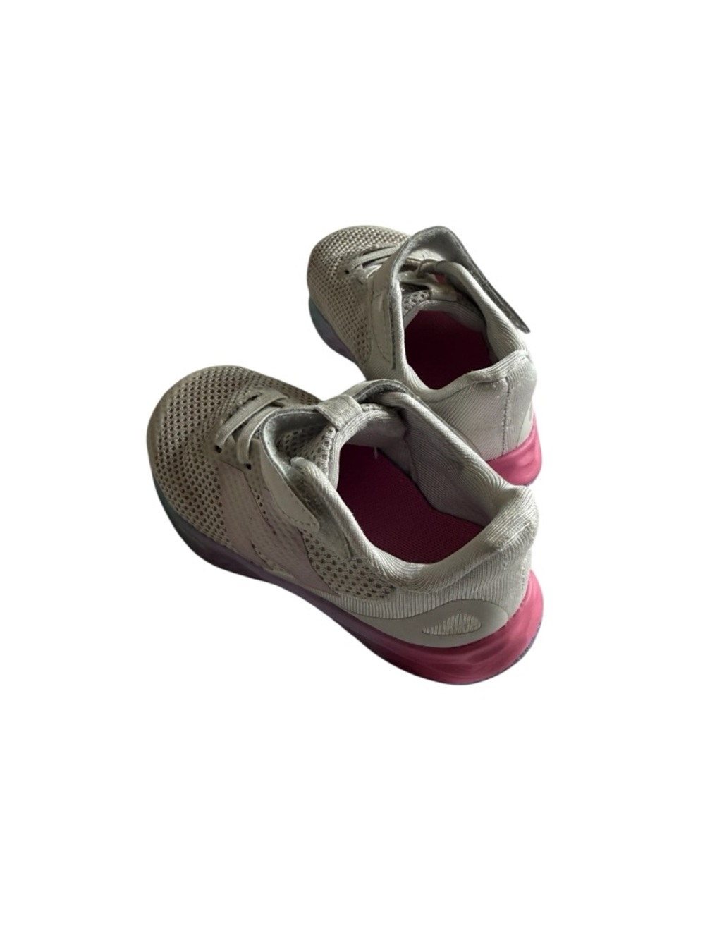 New Balance Kids gray and Pink Sneakers